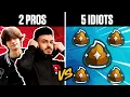 2 Pros vs 5 Idiots Tarik Aceu