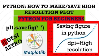 PYTHON TUTORIAL FOR BEGINNERS HOW TO SAVE MAKE HIGH-RESOLUTION SCATTER PLOT