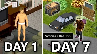 How I Survived 1 WEEK on EXTINCTION Difficulty in Project Zomboid