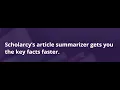 Scholarcy Researcher Quick Online Demo Overview