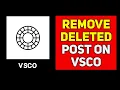 How to Remove Deleted Post on VSCO