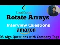 Amazon and MAQ Software coding interview question Rotate array with O 1 extra space Rotate Array