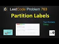 partition labels partition labels leetcode leetcode 763 two pointer leetcode september