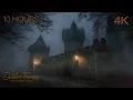 10 Hours of Relaxing Thunder Rainstorm Ambience Stormy Night at a Medieval Castle 4K