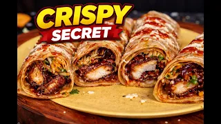 Crispy Fried Honey Garlic Chicken Volcano Wrap
