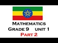 Grade 9 Mathematics Unit 1 Part 2 Operations on Sets Union Intersection Complement and other