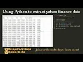 Using basic python to extract stock data from Yahoo