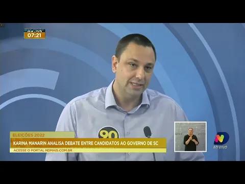 Karina Manarin analisa o debate dos candidatos ao governo de SC na NDTV
