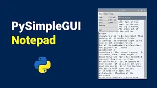 Notepad In Python PySimpleGUI