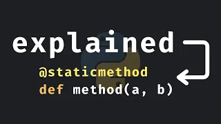 staticmethod explained in Python
