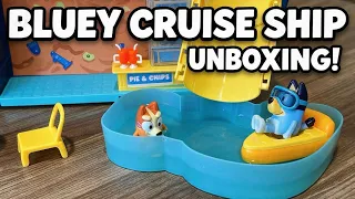 Unboxing Latest Bluey Cruise Ship Toys PlaySet