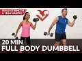 20 Min Strength Training at Home Dumbbell Workout - Full Body Workout for Women Men with Weights