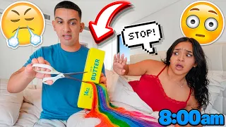 Waking Up My Fiance DESTROYING Her Squishys! *SHE FREAKED*