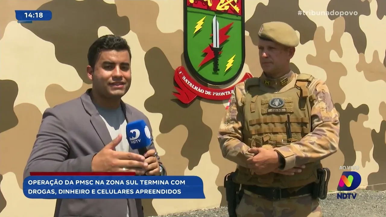 Operação policial na Zona Sul resulta em apreensão de drogas, dinheiro e celulares