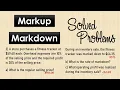 Markup and Markdown Solved Problems