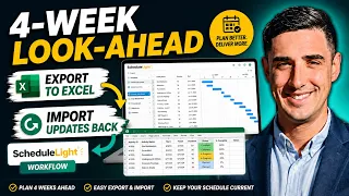 How to Export a 4-Week Look-Ahead to Excel Import Progress Back ScheduleLight