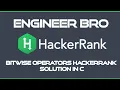Bitwise Operators HackerRank solution in C