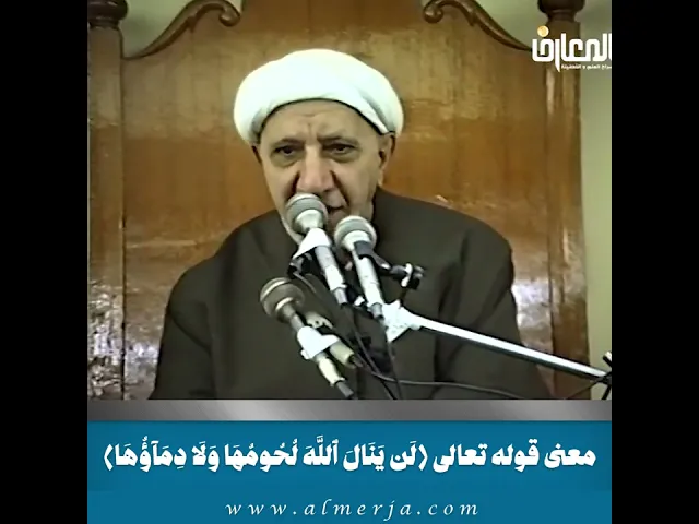معنى قوله تعالى لَن يَنَالَ ٱللَّهَ لُحُومُهَا وَلَا دِمَآؤُهَا