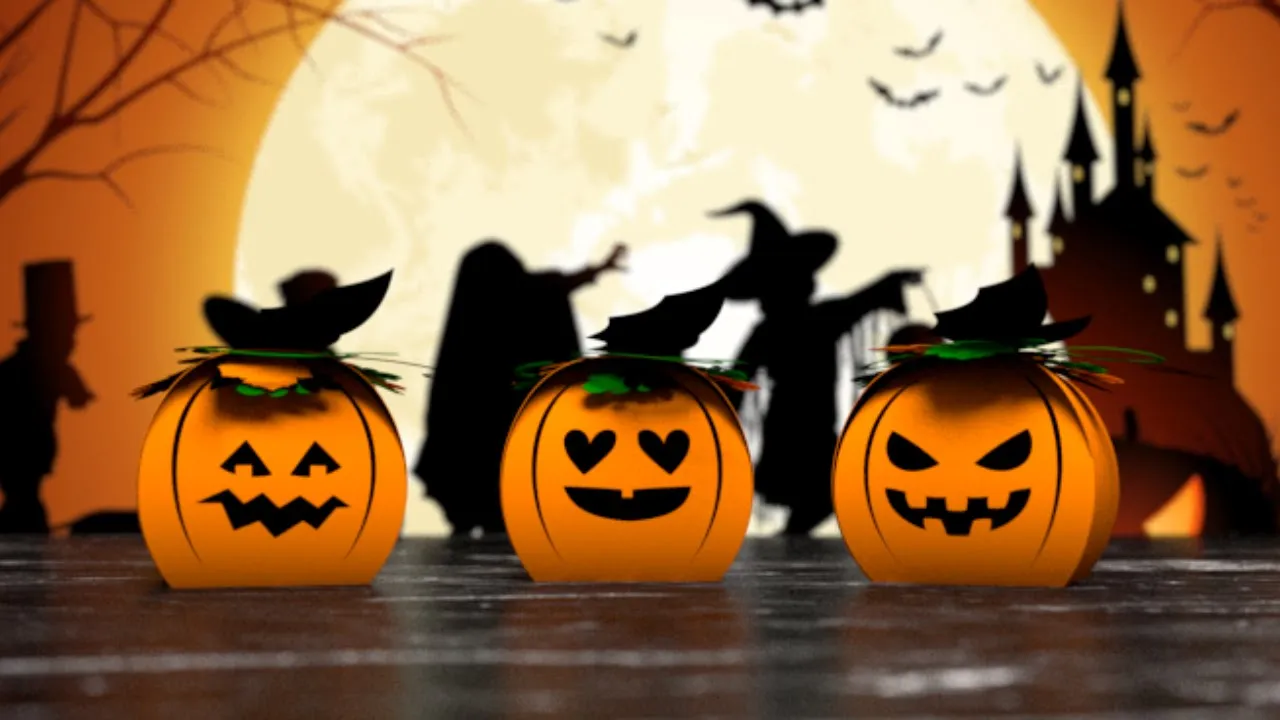 SVG Template - Halloween Pumpkin Gift Boxes