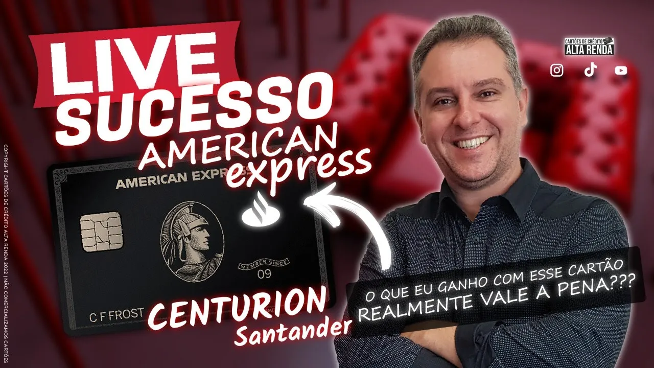 LIVE:  NOVIDADE SANTANDER AMERICAN EXPRESS CENTURION CARD, AGORA APROVANDO PELAS AGENCIAS SELECT.