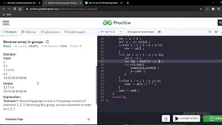 Reverse array in groups