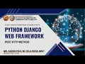 10 POST HTTP Method - Python Django Web Framework