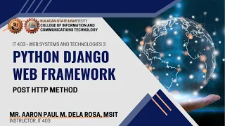 10 POST HTTP Method - Python Django Web Framework