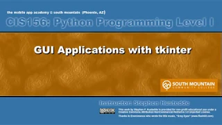 Python 11A - GUI Applications with tkinter
