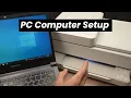 How to Setup PC Computer With HP Envy 6400 Series Printer 6452e 6455e 6400e Over Wi-Fi