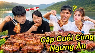Thử Thách Cặp Cuối Cùng Ngừng Ăn Thịt Nướng Khổng Lồ BBQ Thắng 10 Triệu | TQ97