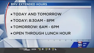 BMV branches extend hours for election