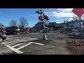 West Concord MA MBTA Commuter Rail 010 Inbound to Boston Commonwealth Ave Crossing