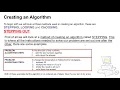 Introduction to writing algorithms Part 1