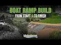 Private Boat Ramp Construction on Riprap Shoreline in Minnesota Start to Finish