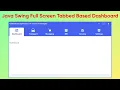 Create a Professional Tabbed Dashboard in Java Swing Java Swing UI Design