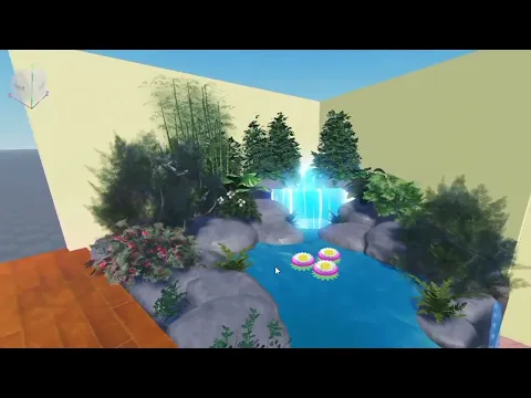 Mendesain Natural Pond di Roblox
