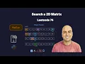 Search a 2D Matrix - Leetcode 74 Flatten-to-1D Binary Search Trick Beats Two Searches Java P