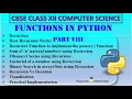 Functions in Python Part 8 Recursion Practical Examples CBSE Class 12 Computer Science