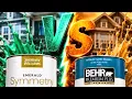 We give you The Ultimate Paint Comparison Emerald Symmetry VS Behr Premium Plus