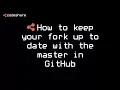 How to keep your fork up to date with the master in GitHub Umbraco example