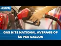 Gas hits national average of 5 per gallon per Gasbuddy