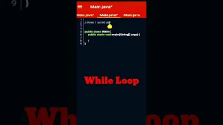 While loop in Java programming print 1 to 100 number