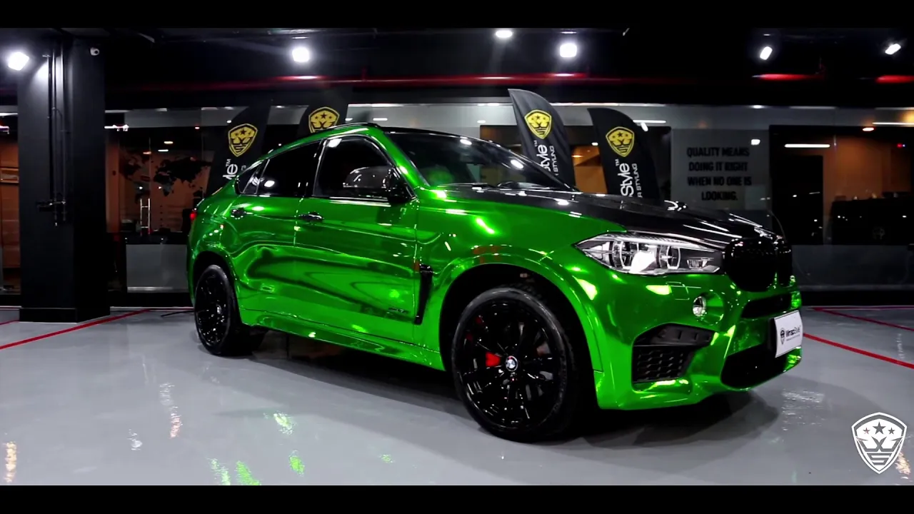 Bmw X6 - Green Chrome Full wrap Bmw X6 - Green Chrome Full wrap