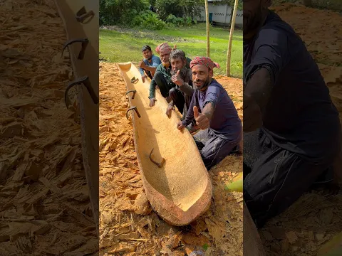 Palm Tree Boat Making | Step by Step Full Process. 😱 # #woodworking