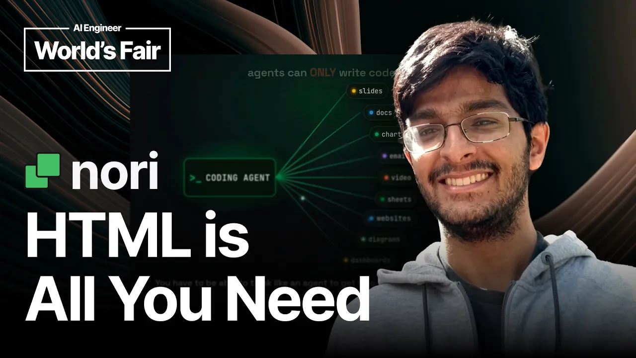 HTML is All You Need (for Agents to Make Graphics) - Amol Kapoor, Nori: video thumbnail