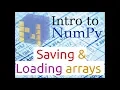 Introduction to Numpy Part-12 Saving Loading Arrays