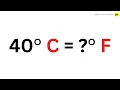40 degrees Celsius is what in Fahrenheit - QnA Explained