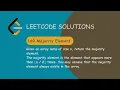 Majority element leetcode problem in java Leetcode problems