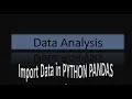 Import CSV excel and SPSS data in python pandas HINDI TUTORIAL