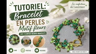 🌸 Bracelet en Perles Motif Fleurs 🌸 Tutoriel Facile & Élégant | DIY Flower Beaded Bracelet